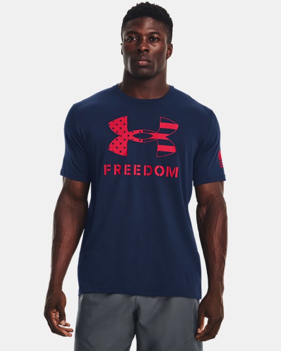Men's UA Freedom Logo T-Shirt, Blue, pdpMainDesktop image number 0